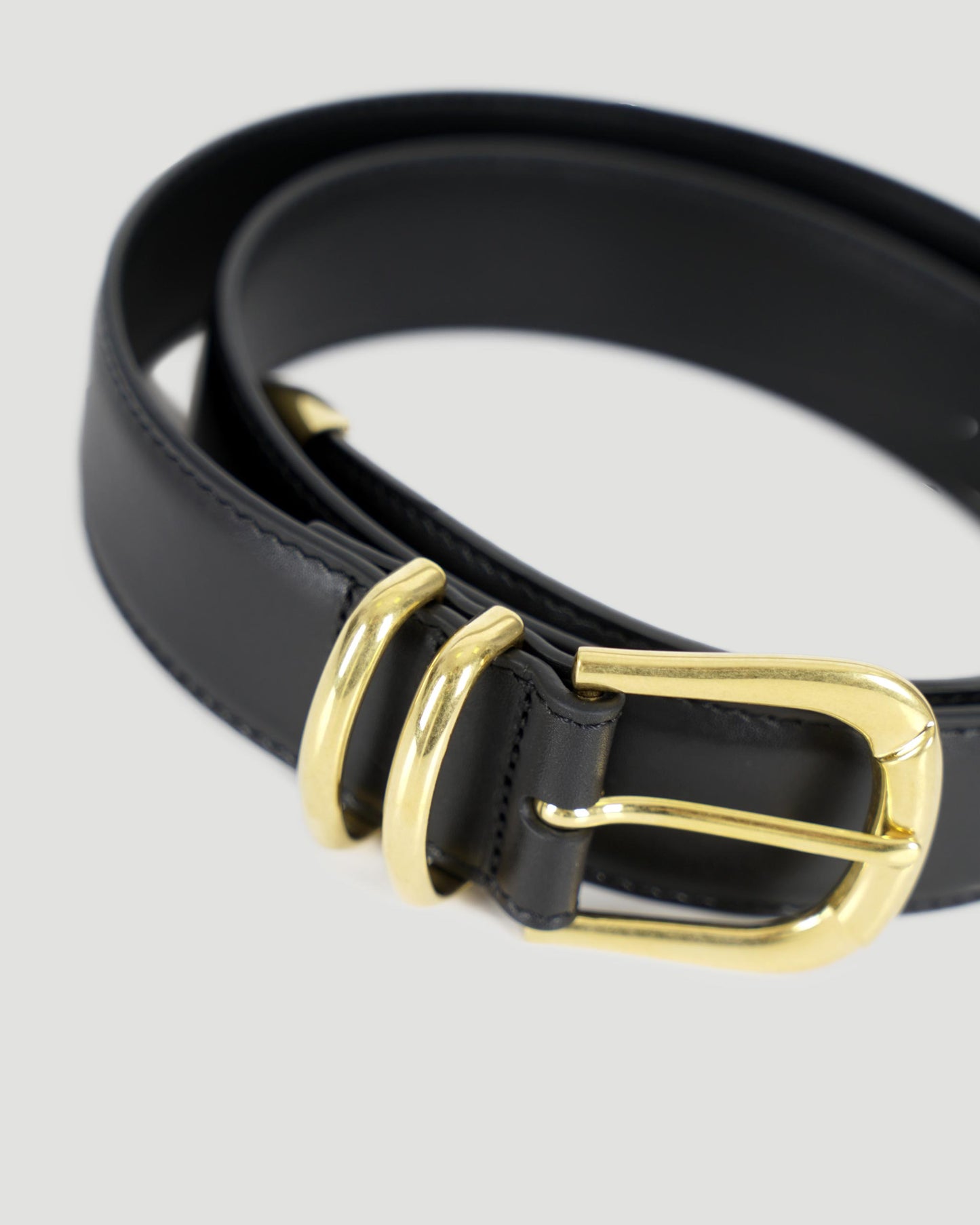 Vintage Belt in Black Leather