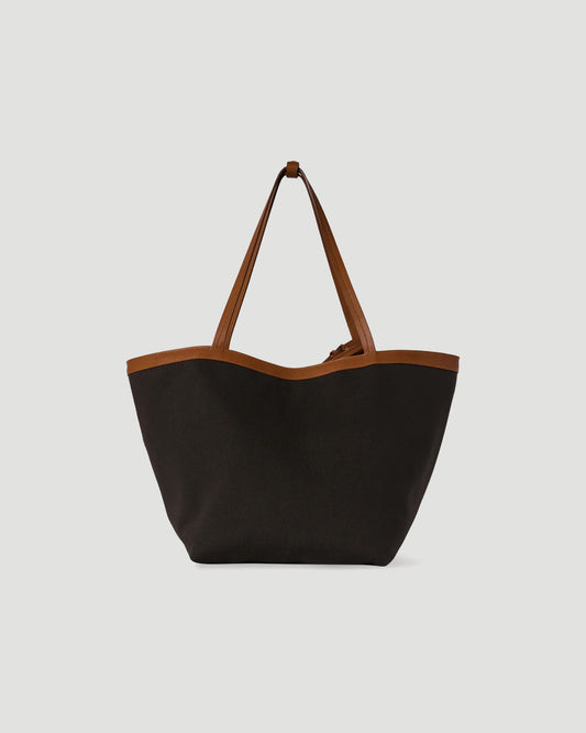 Park Tote Three Canvas Bag in Cotton and Leather