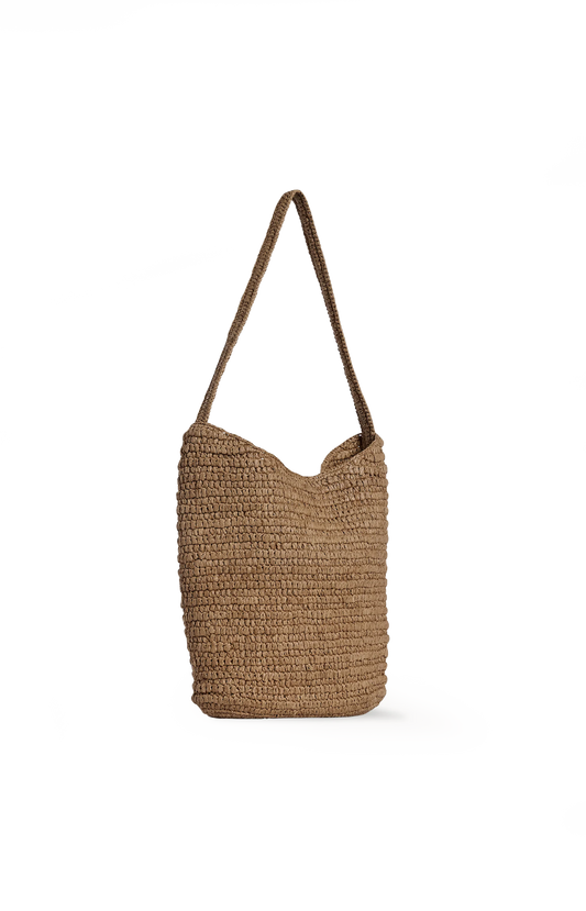 Alma Shoulder Raffia Bag