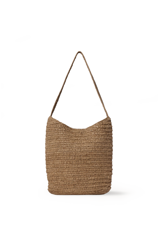 Alma Shoulder Raffia Bag