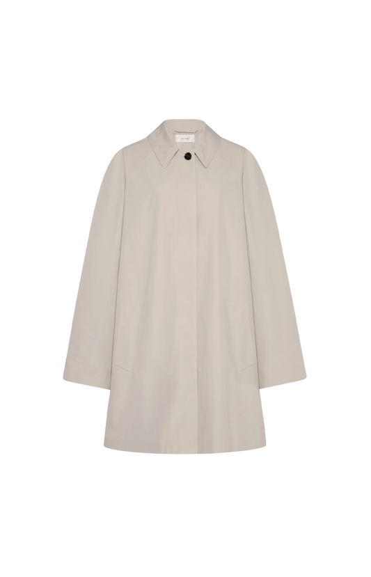 Single-Breasted Coat in Foggy Beige
