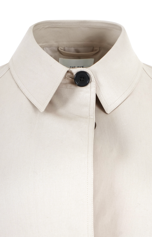 Single-Breasted Coat in Foggy Beige