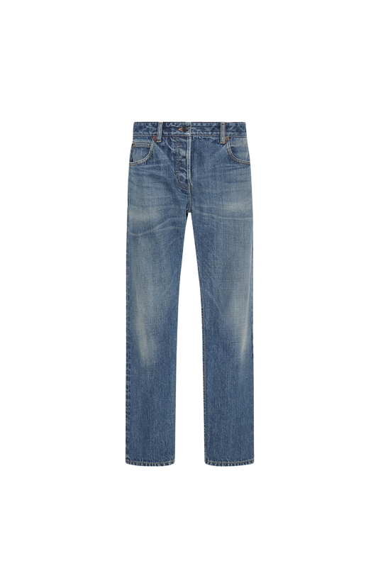 The Row Riaco Jeans in Medium Indigo — front view