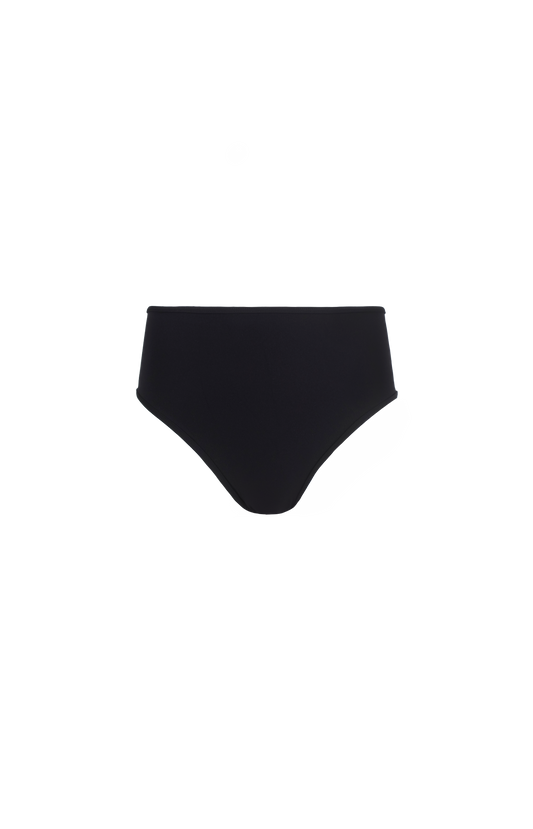 Mid-Rise Bikini Bottoms in Black
