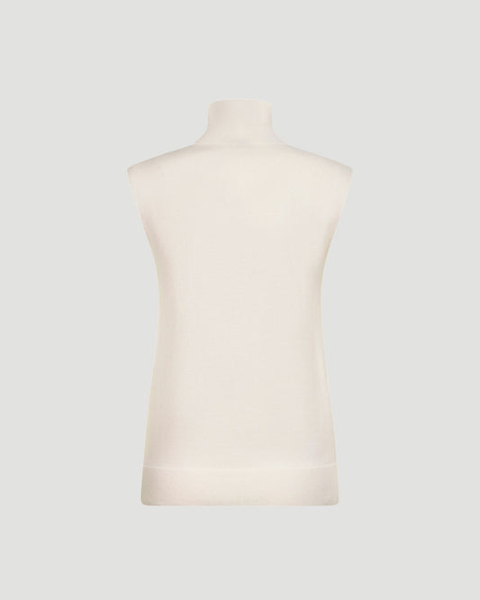 Sleeveless Fine Turtleneck