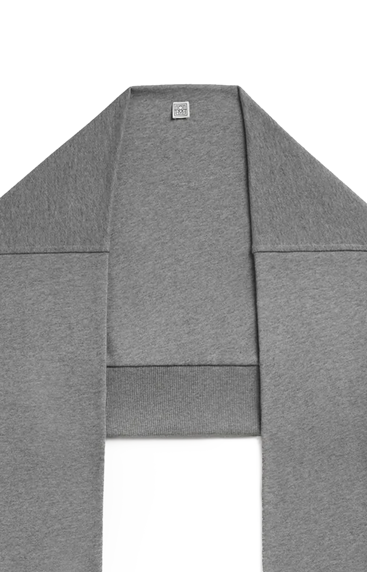 Jersey Sleeve Scarf Grey Melange