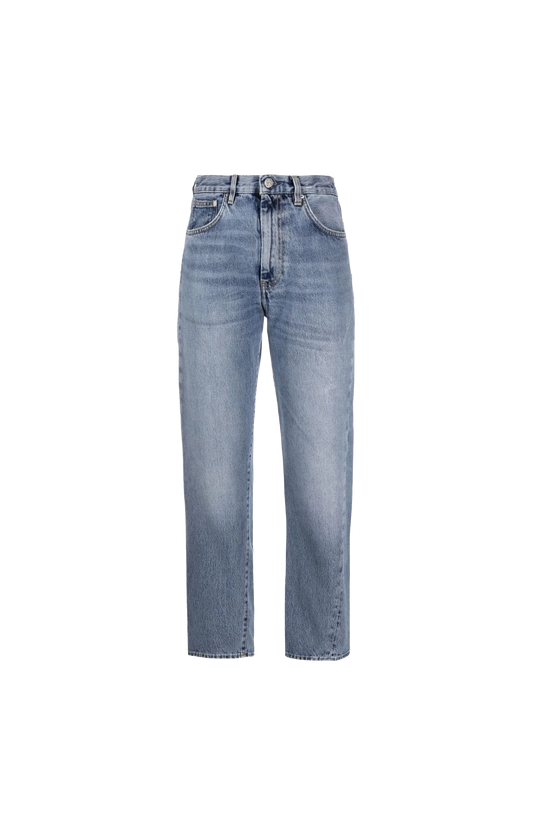 Twisted seam denim worn blue
