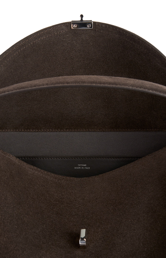 T-Lock Suede Top Handle Brown