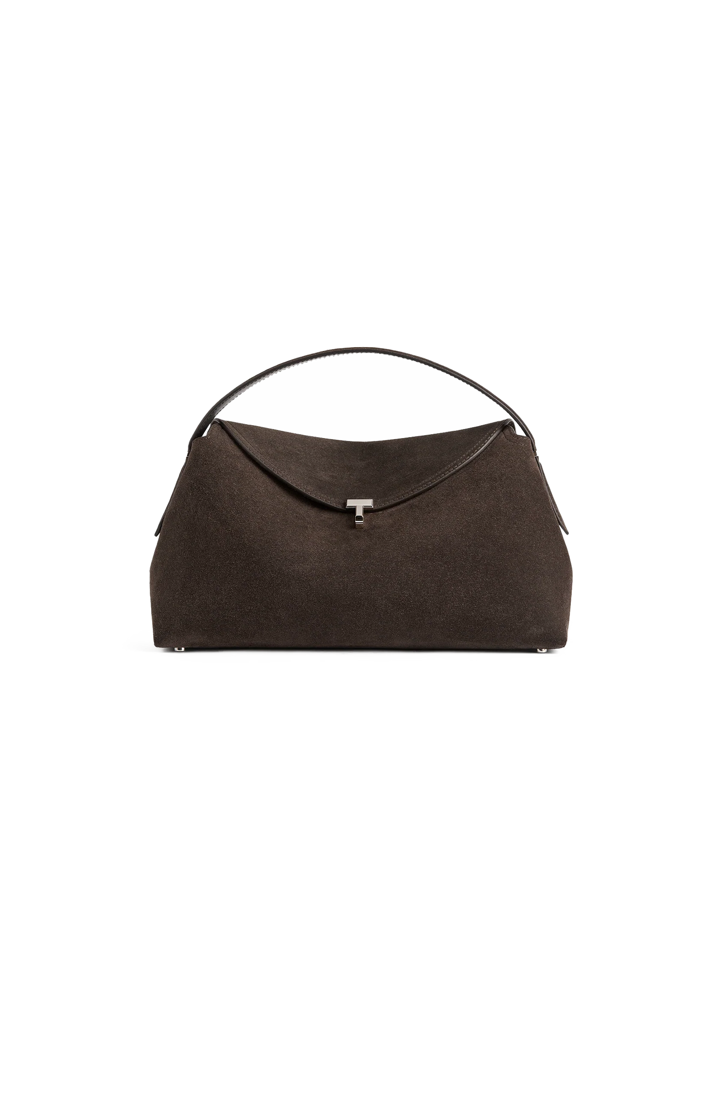 T-Lock Suede Top Handle Brown