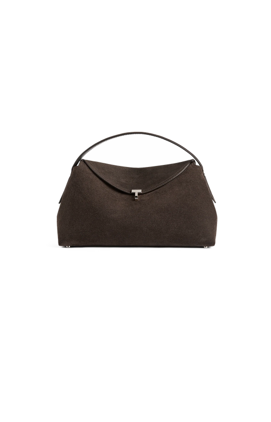 T-Lock Suede Top Handle Brown