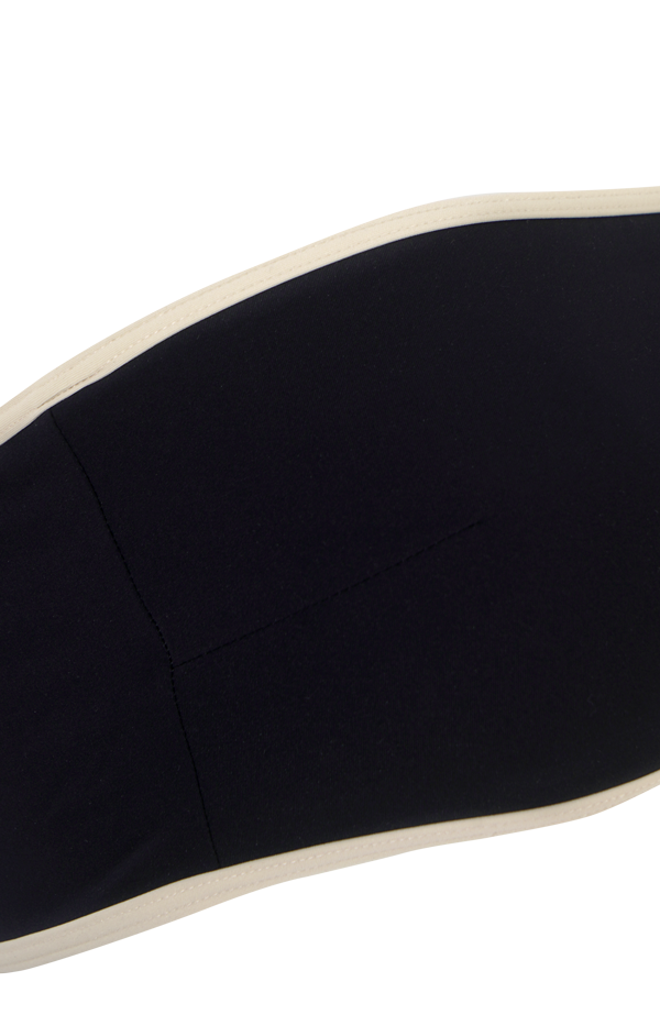 Stripe edge strapless bikini top