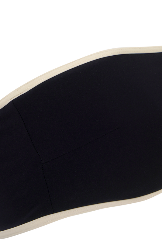 Stripe edge strapless bikini top