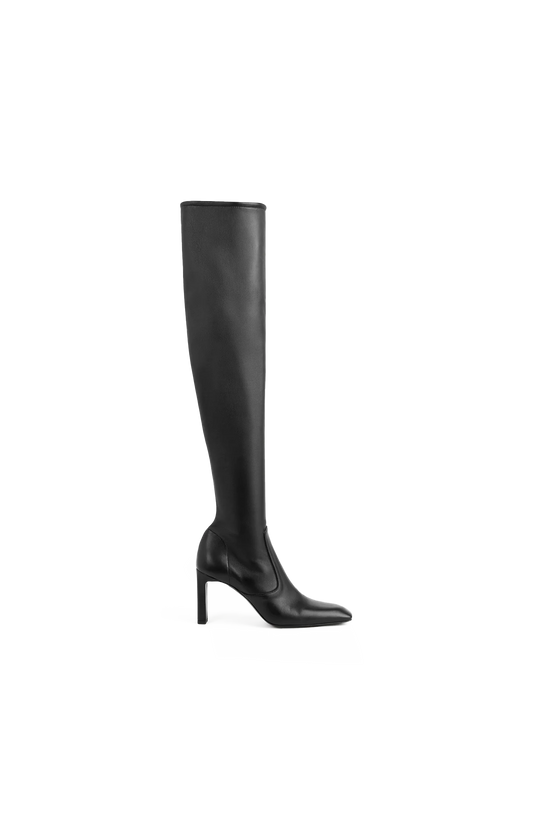 Nappa Over-The-Knee Boots in Black