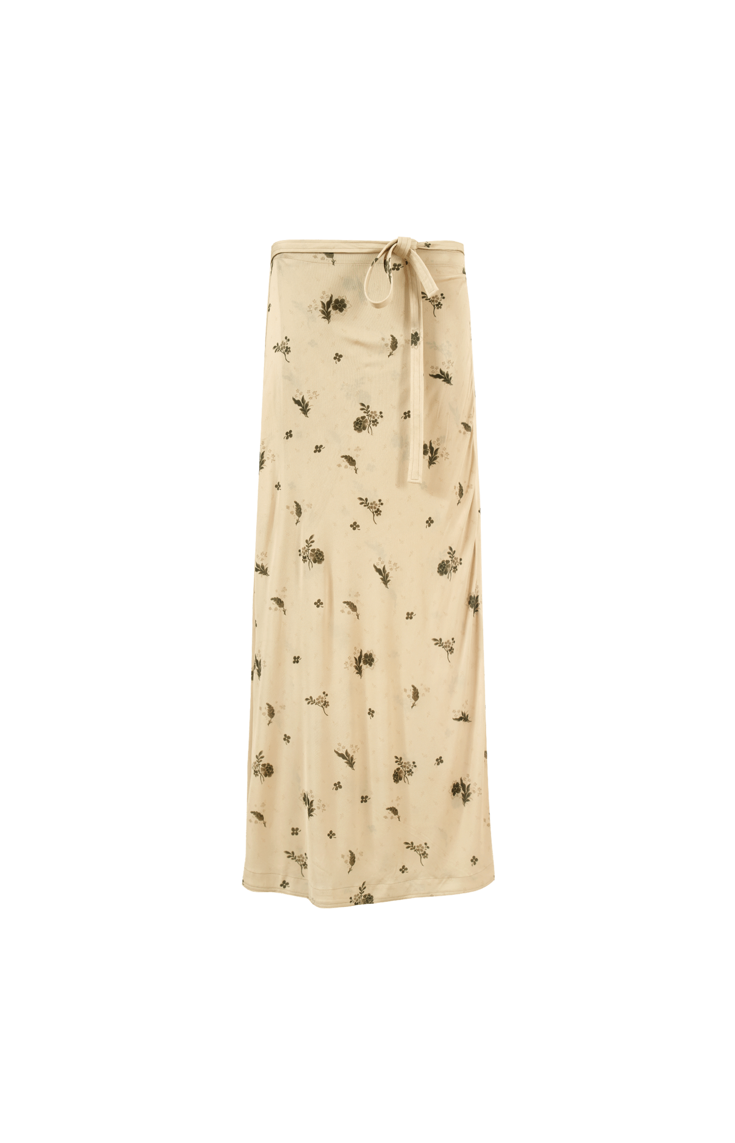 Floral-print jersey maxi wrap skirt