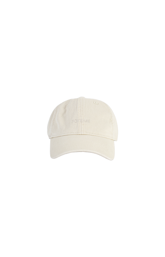 Leather Trim Cotton Cap