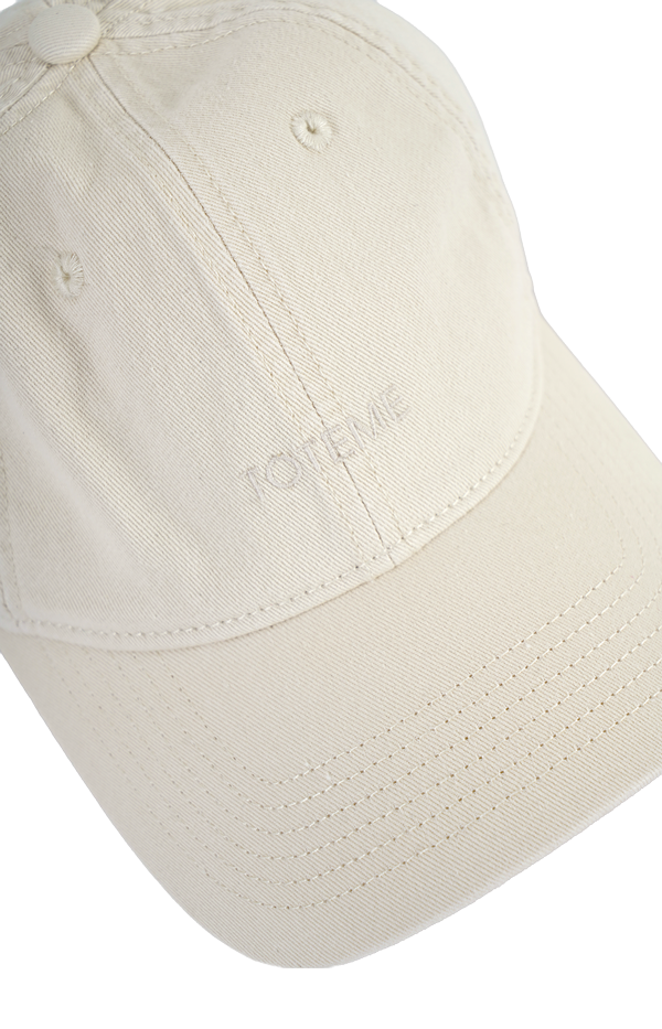 Leather Trim Cotton Cap