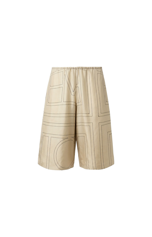 Monogram Silk PJ Culottes Ivory