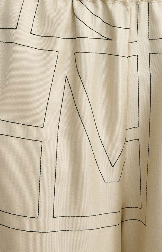 Monogram Silk PJ Culottes Ivory