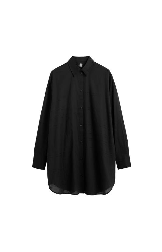 Long Summer Shirt in Black