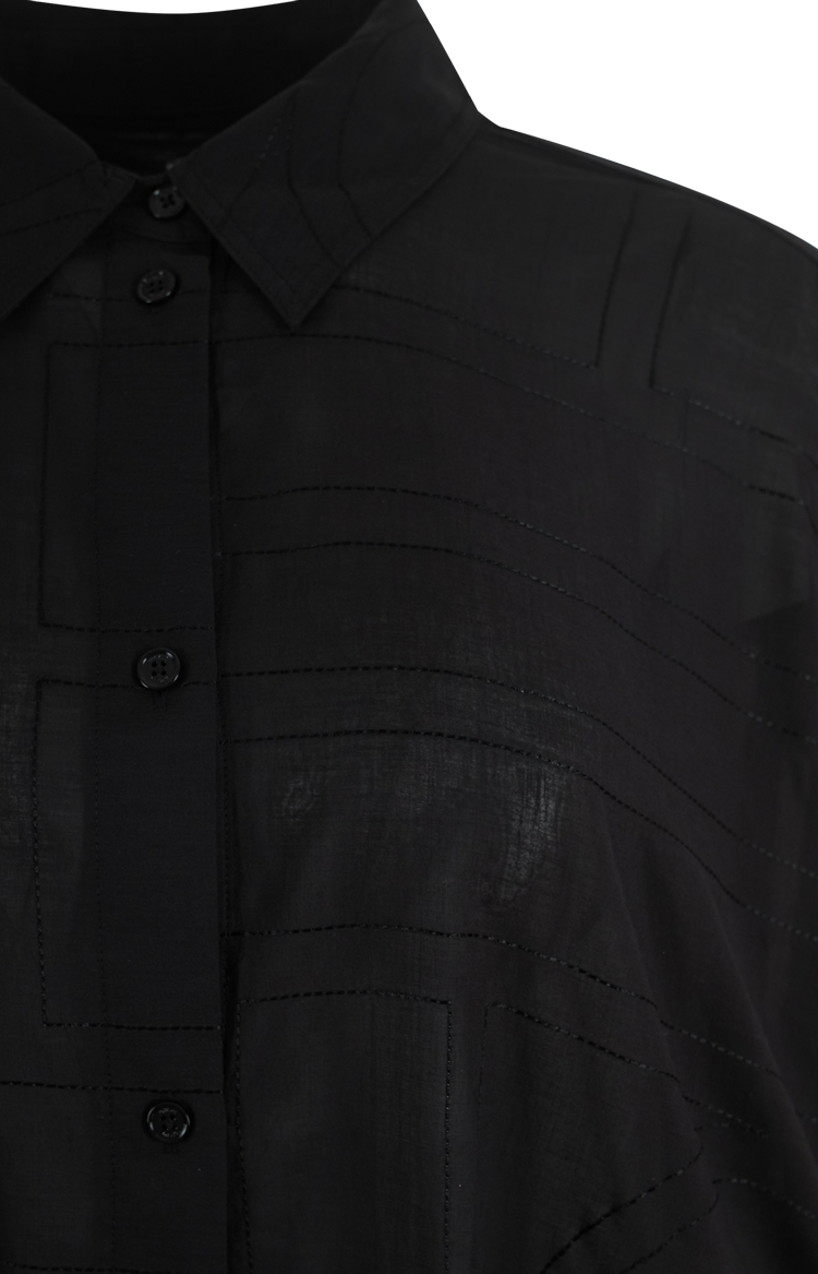 Long Summer Shirt in Black