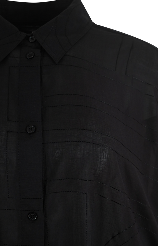 Long Summer Shirt in Black