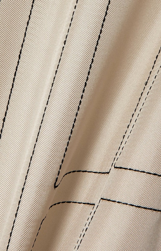 Monogram Silk PJ Top Ivory