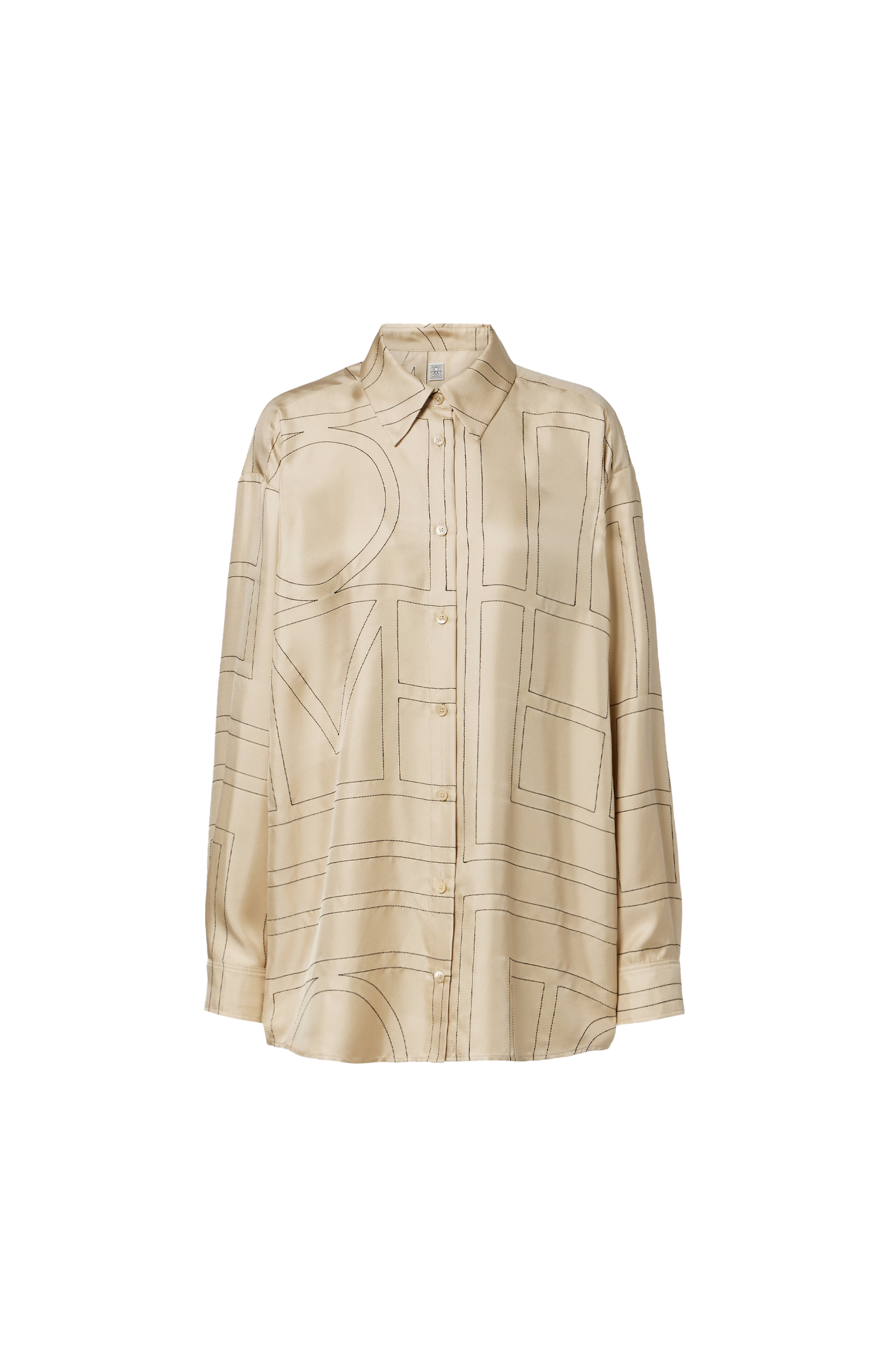 Monogram Silk PJ Top Ivory
