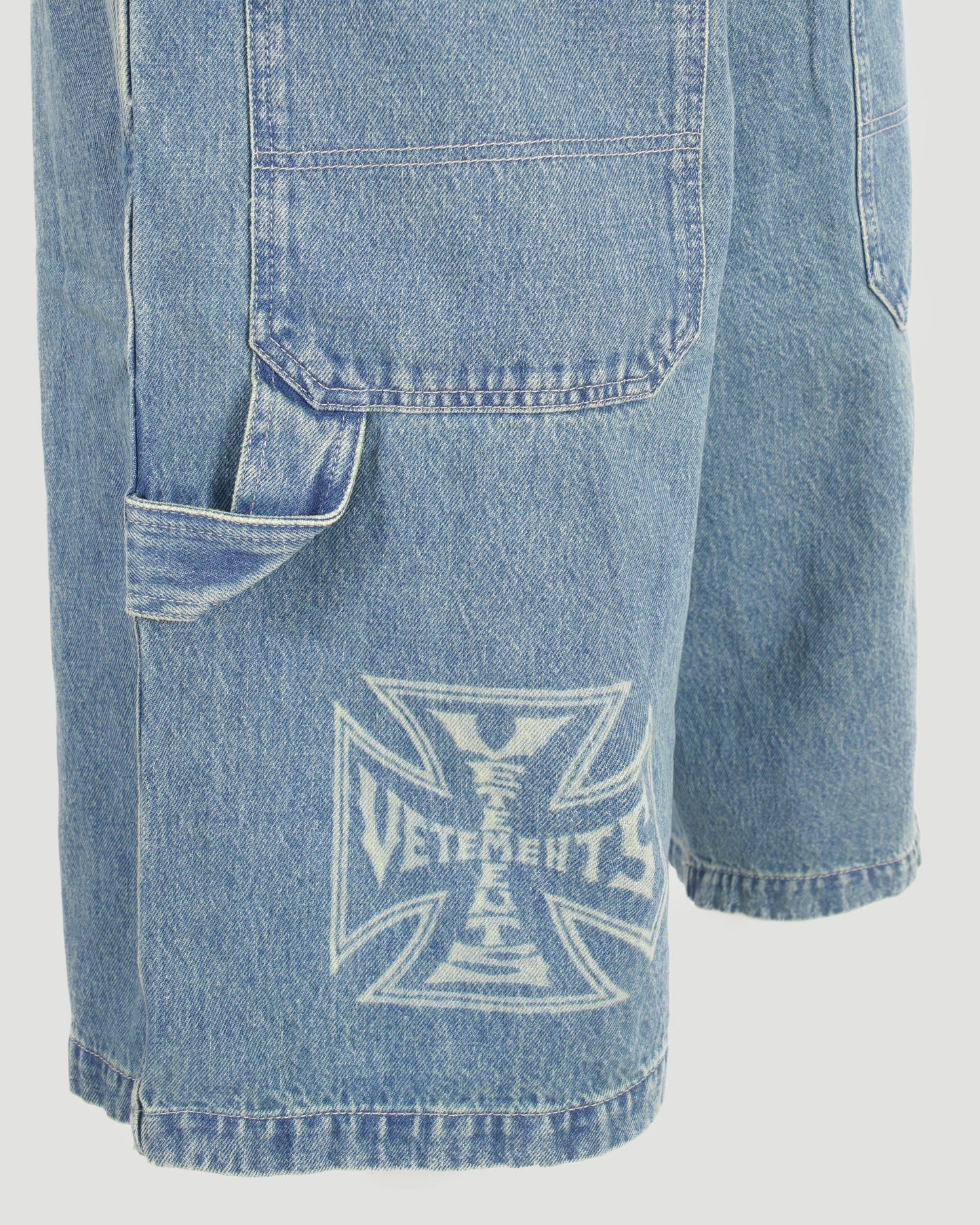 Biker Cross Hip-Hop Denim Shorts