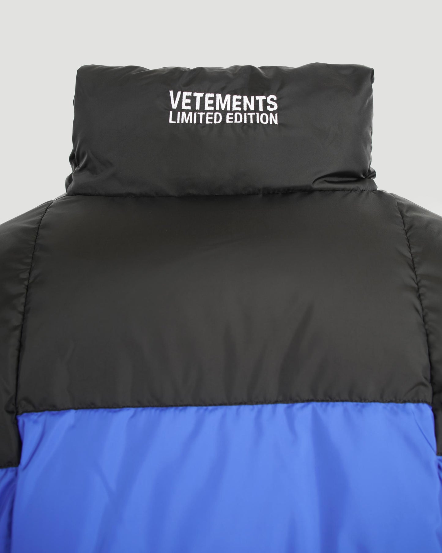 Puffer Jacket in Blue and Black