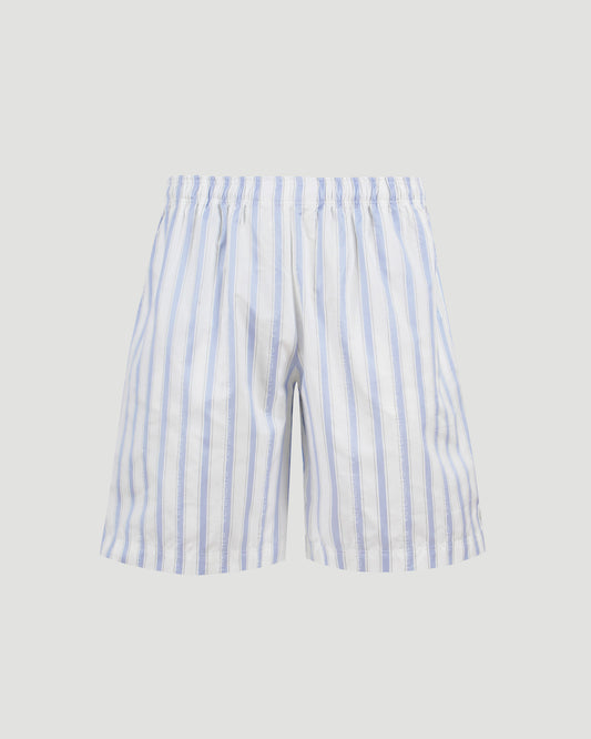 Striped Shorts in Blue and White