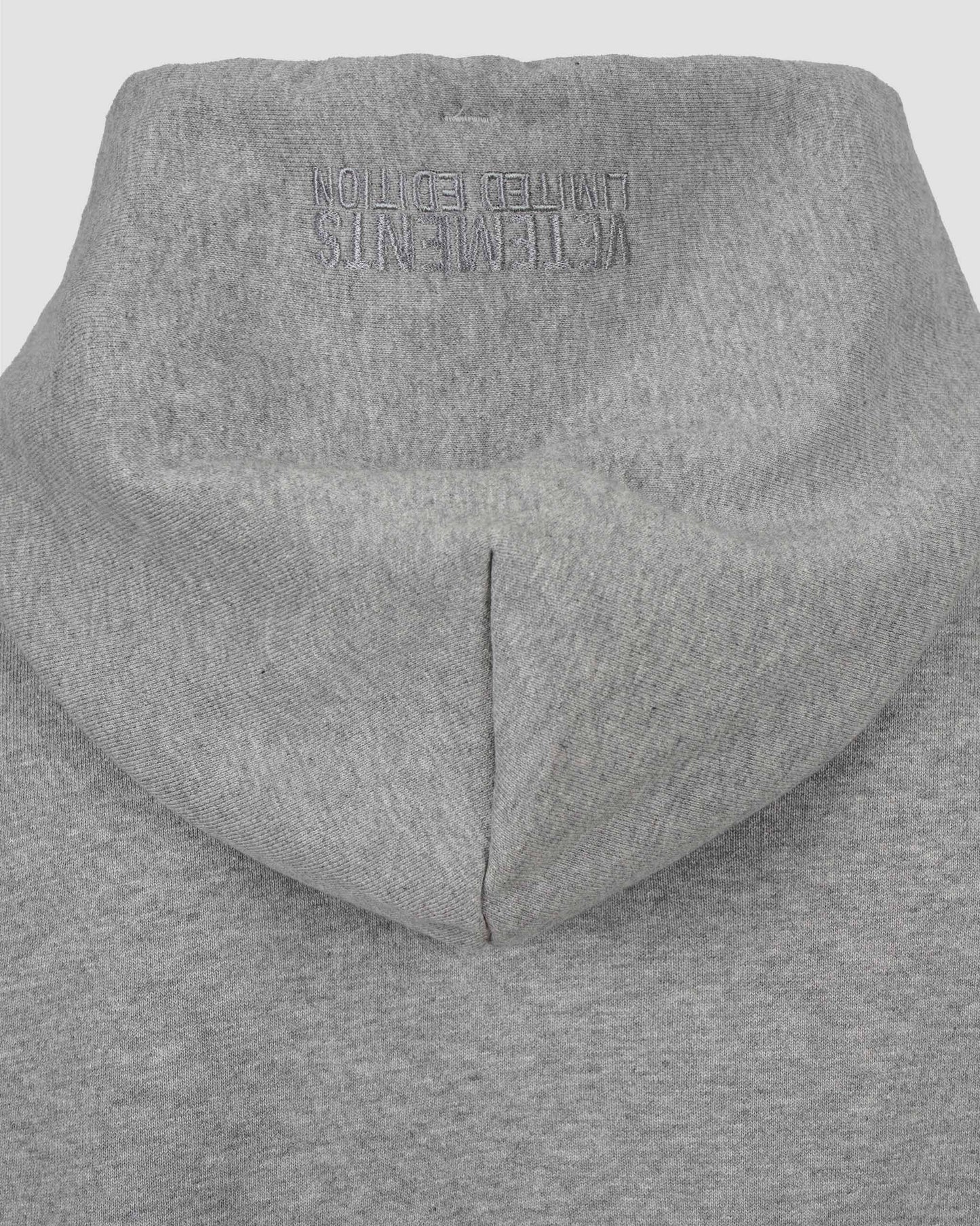 ZIP HOODIE WITH POST-IT NOTE EFFECT IN GREY
