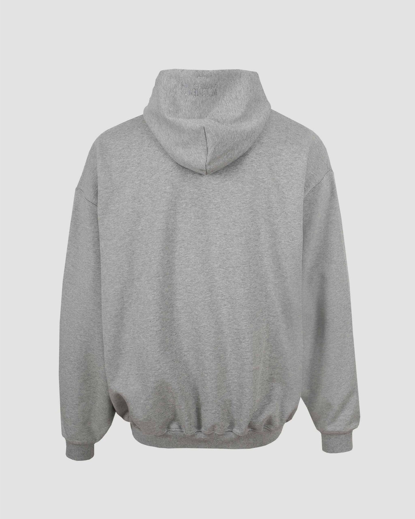 ZIP HOODIE WITH POST-IT NOTE EFFECT IN GREY