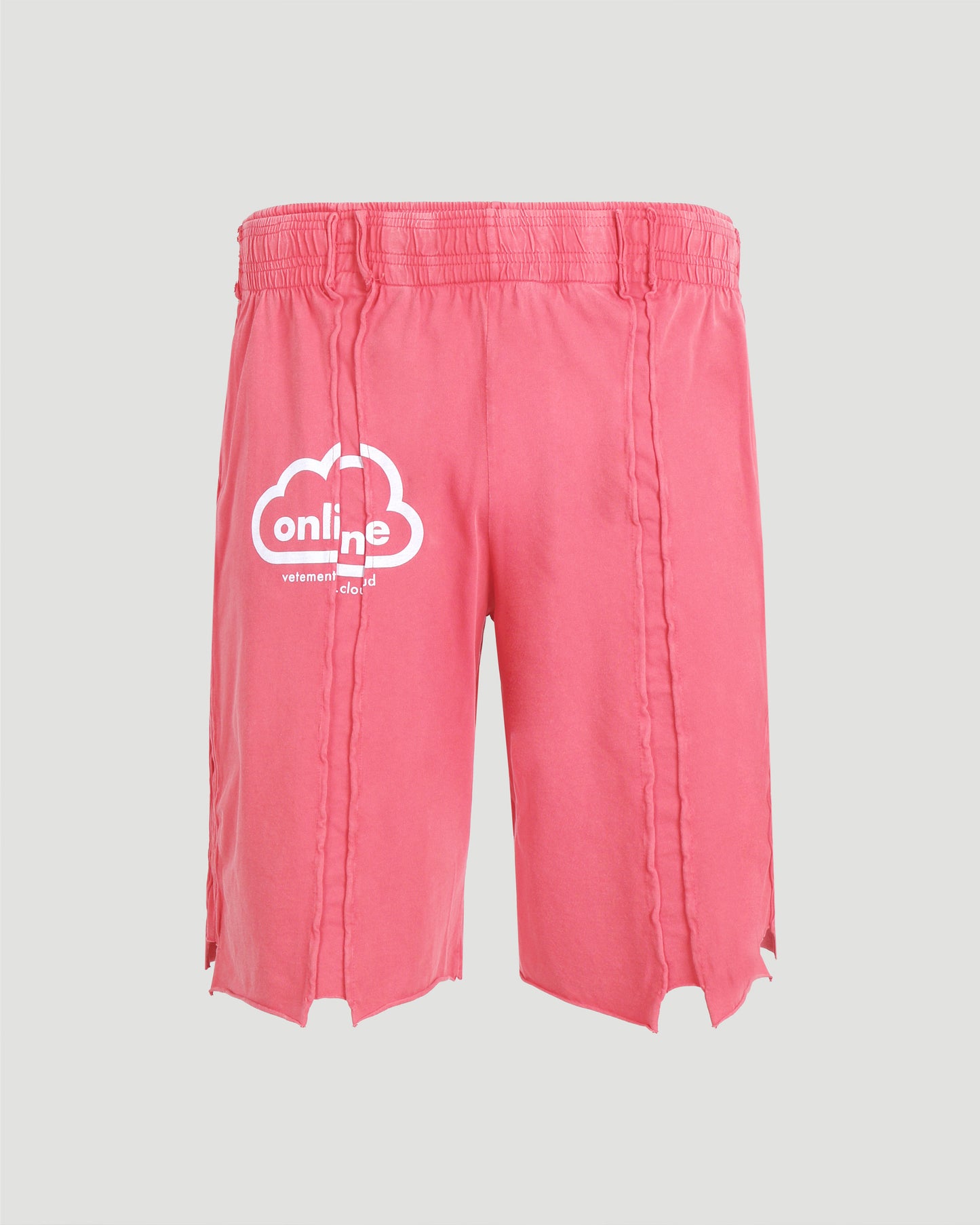 COTTON TRACK PANTS IN WASHED RED