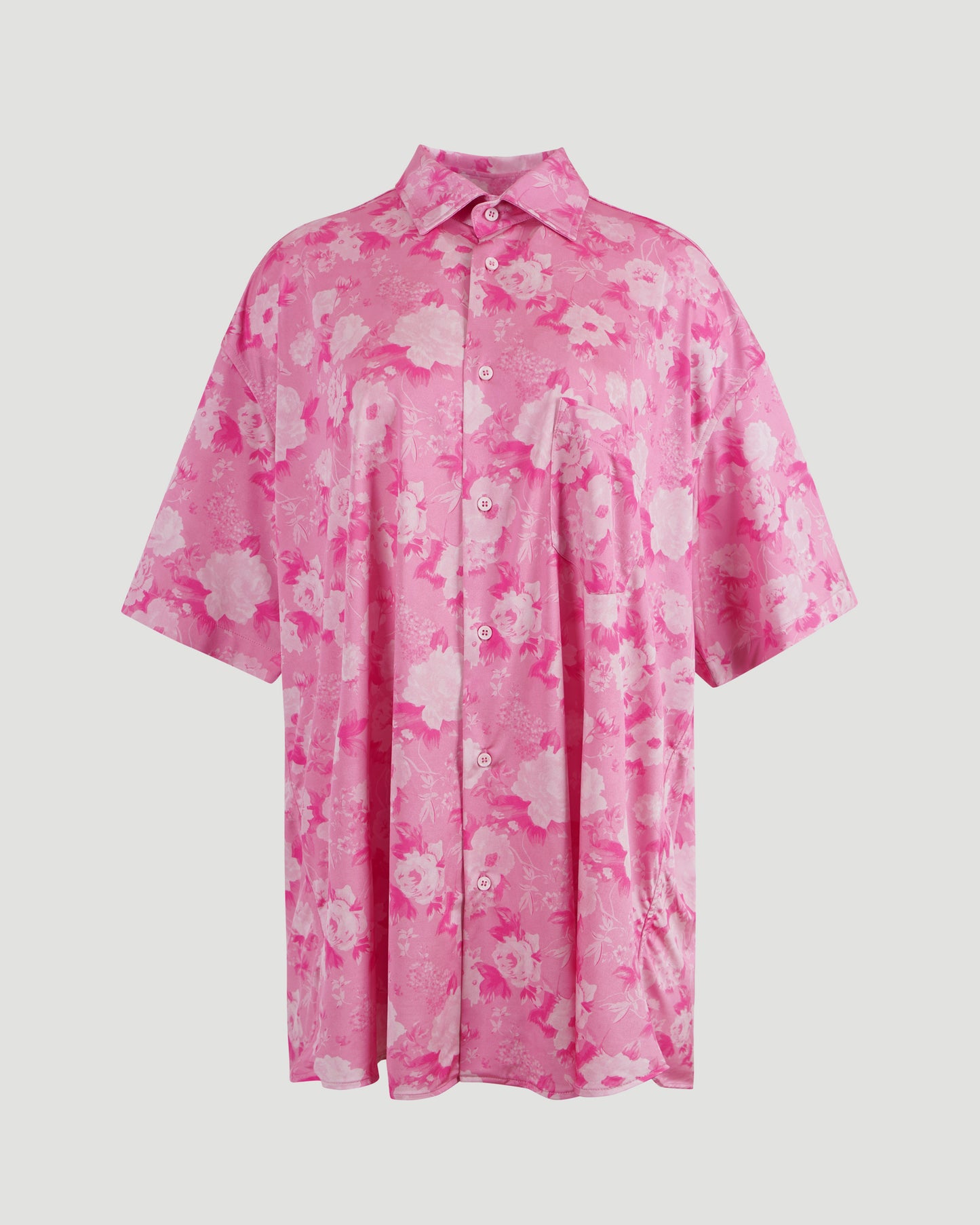 Flowerprint fluid short-sleeve shirt