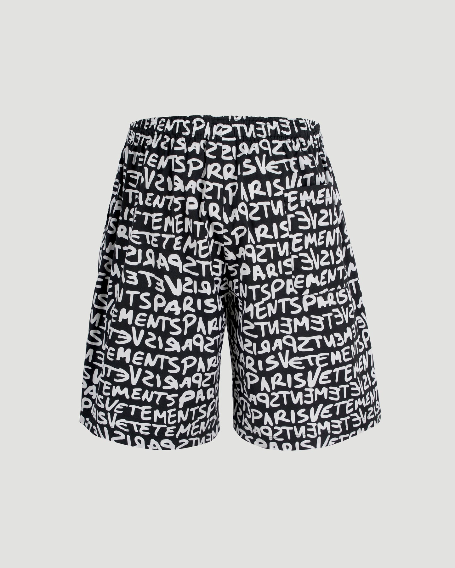 Graffiti Monogram Poplin Shorts in Black and White