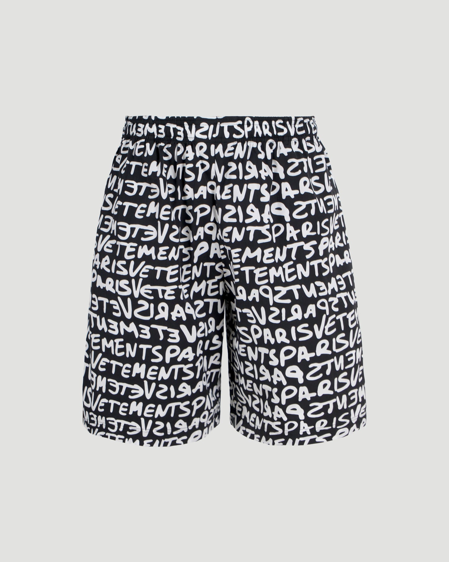 Graffiti Monogram Poplin Shorts in Black and White