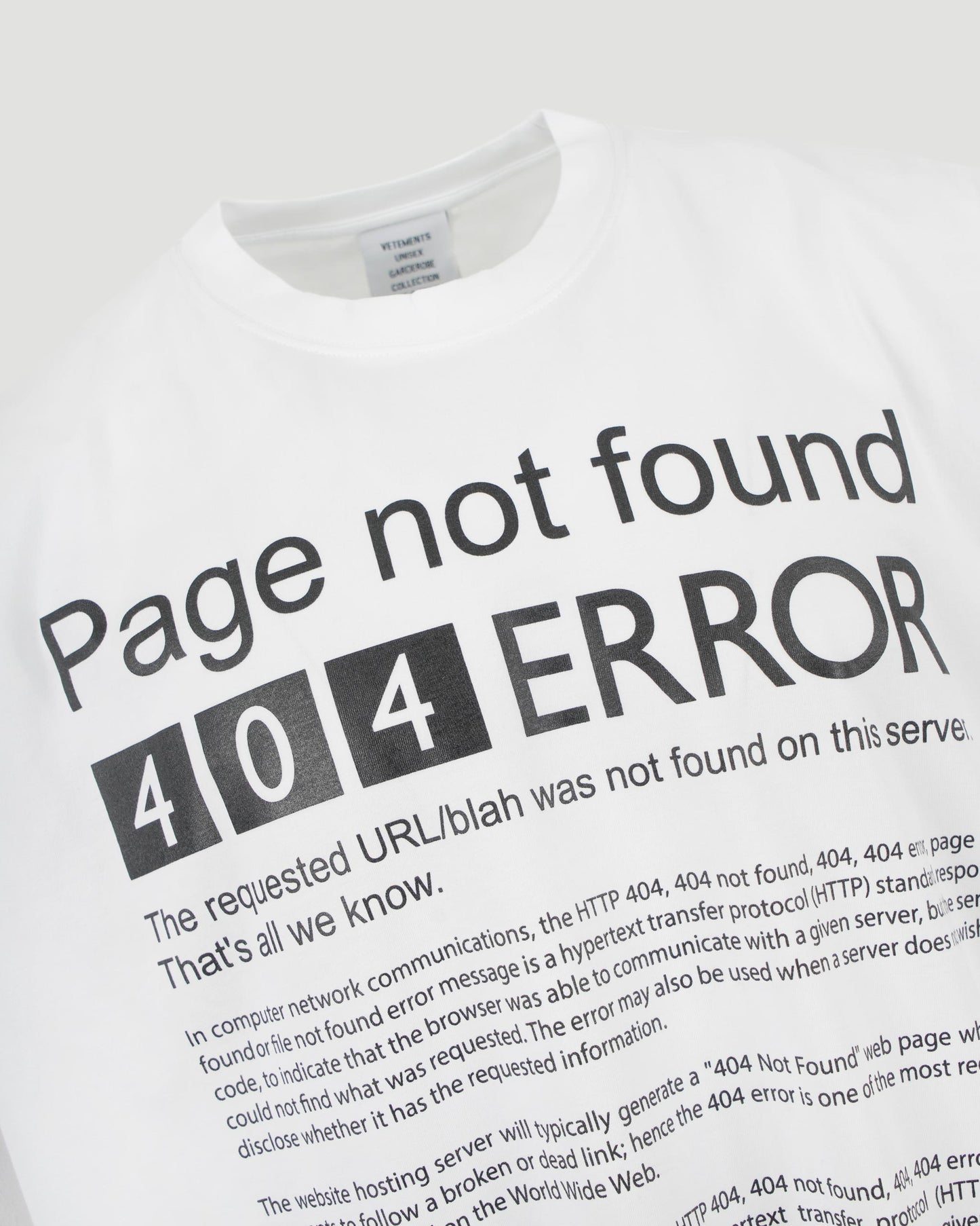 'PAGE NOT FOUND' COTTON T-SHIRT