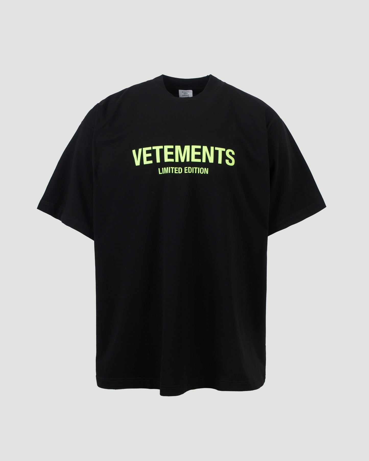 BLACK T-SHIRT WITH NEON LOGO