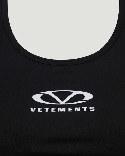 Black Sports Top With Logo