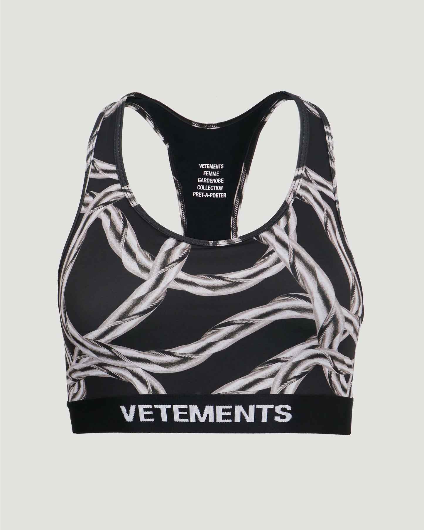 CHAIN PRINT SPORTS BRA