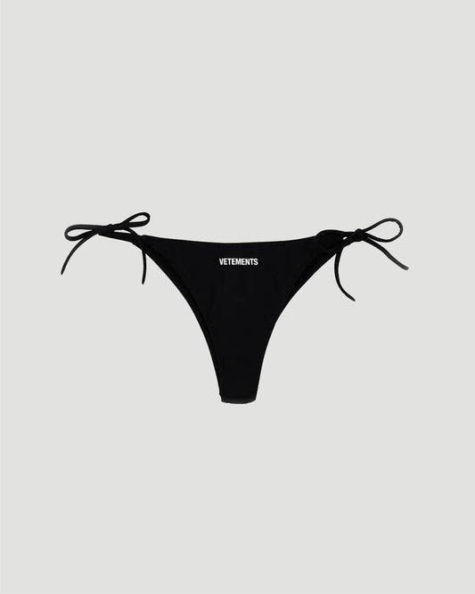 Logo Bikini Bottoms in Black