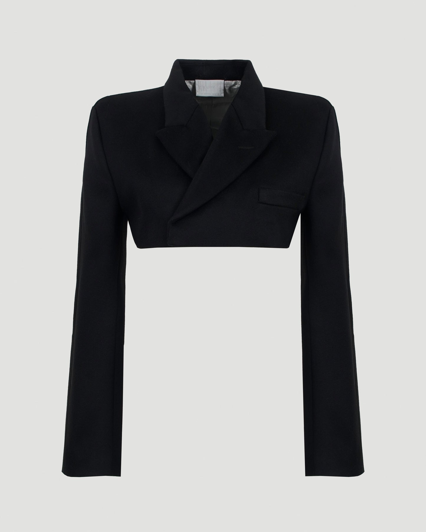 Black Cropped Tailored Blazer