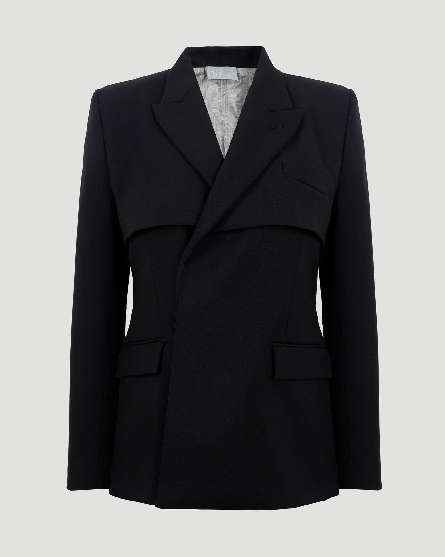LAYERED BLAZER IN BLACK