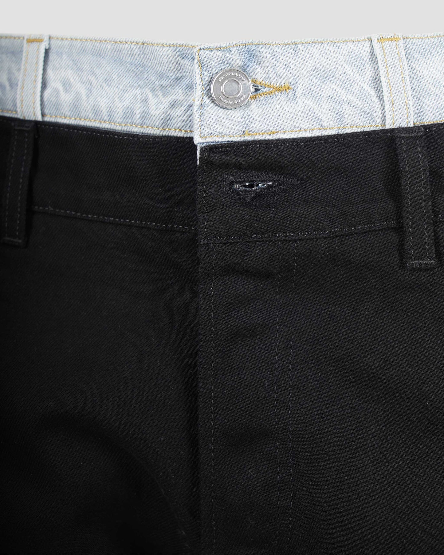 LAYERED JEANS IN BLUE AND GREY