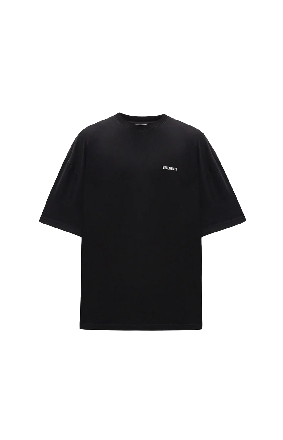 Oversized T-Shirt with Contrast Logo Print in Black