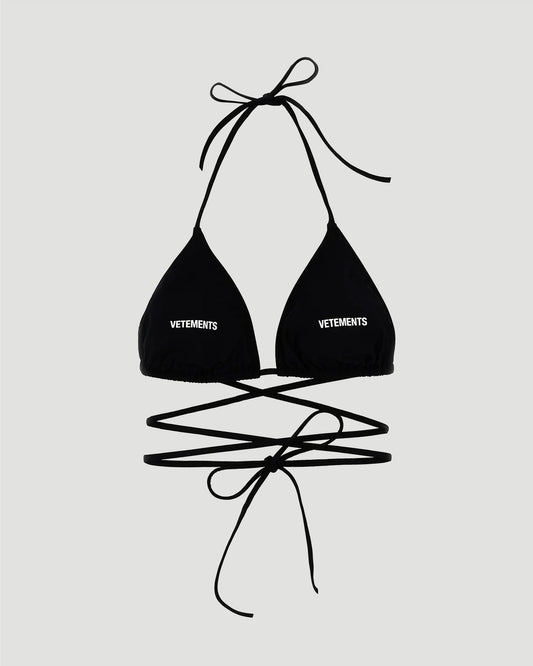 Triangle Cup Bikini Top in Black