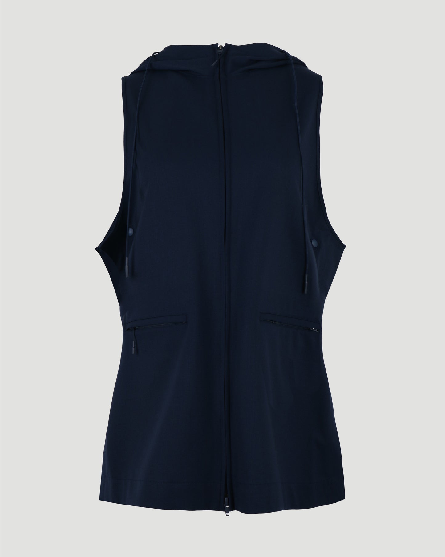 CLASSIC REFINED WOOL STRETCH HOODED VEST