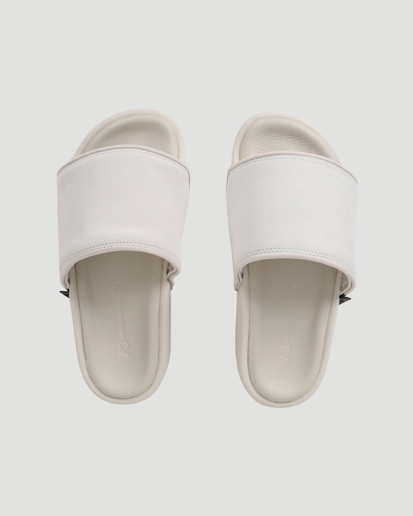 CHUNKY SLIDES IN WHITE LEATHER