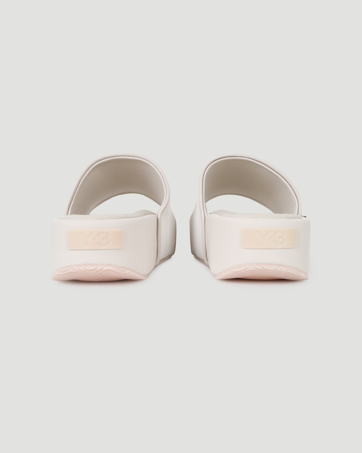 CHUNKY SLIDES IN WHITE LEATHER