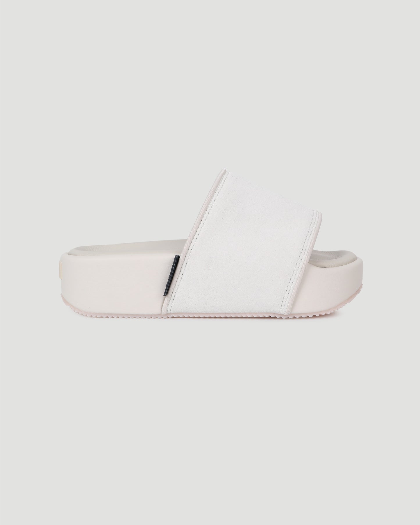 CHUNKY SLIDES IN WHITE LEATHER